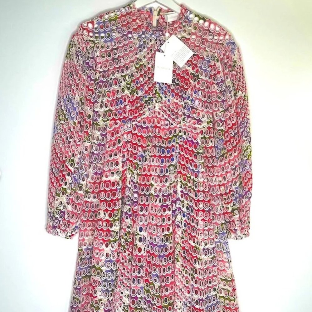 NWT Zimmermann Poppy Eyelet Short Dress - SZ 0P - Picture 2 of 8